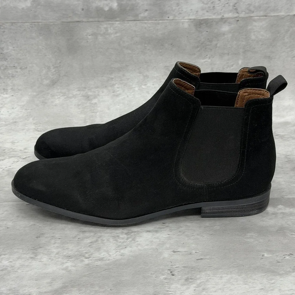 H & M Men's Chelsea Boots Size 11.5 Black Excellent Condition